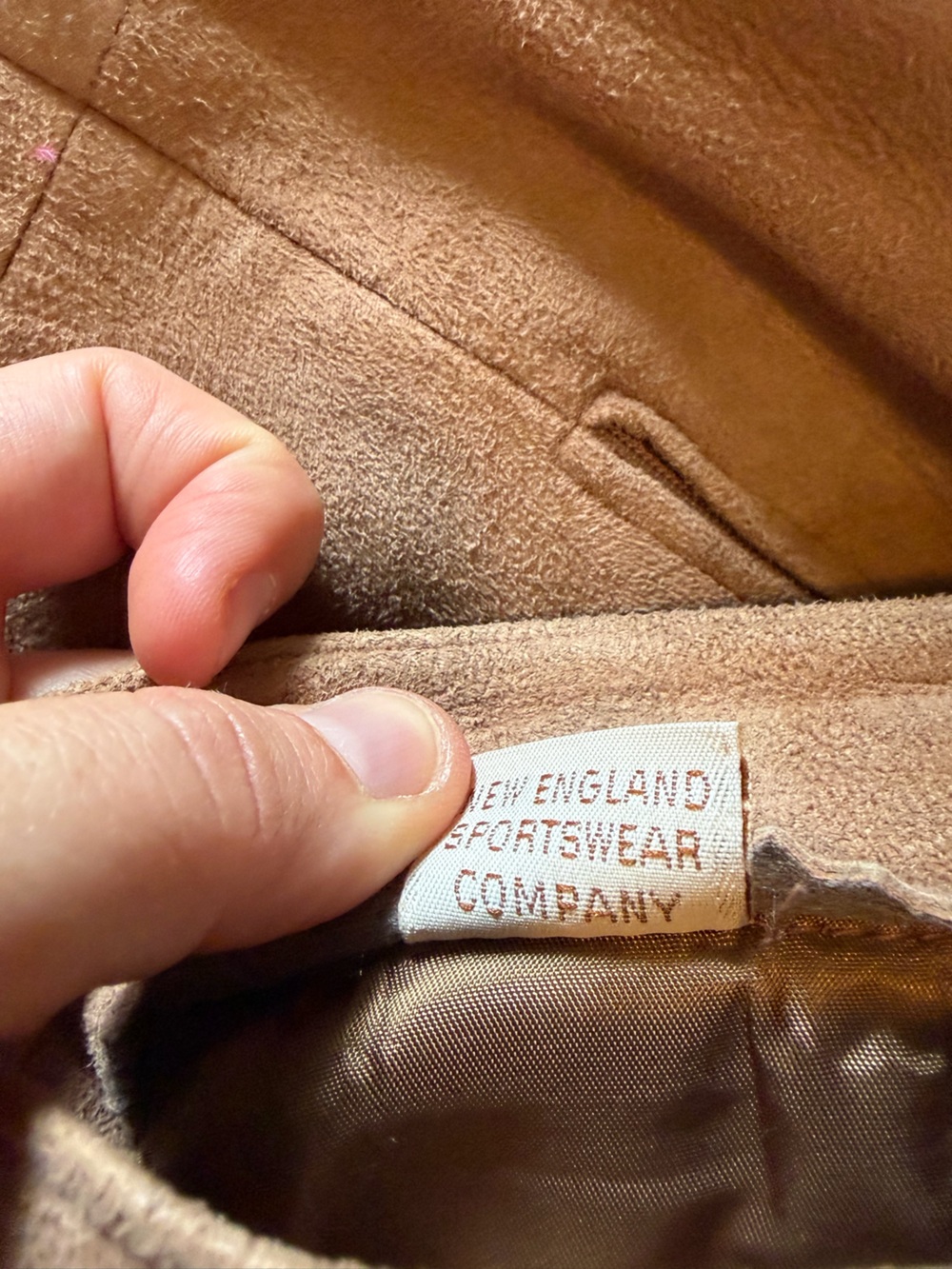 Women's Brown 100% Suede Leather A-Line Midi Skirt - Picture 7 of 7